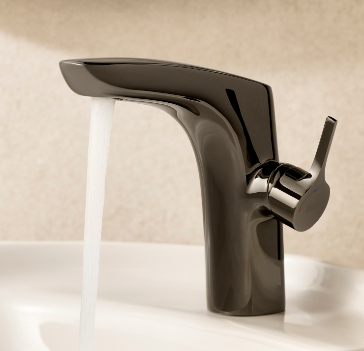 Grifo de lavabo caño alto Baho PLANO cromado 28,8 cm ECO