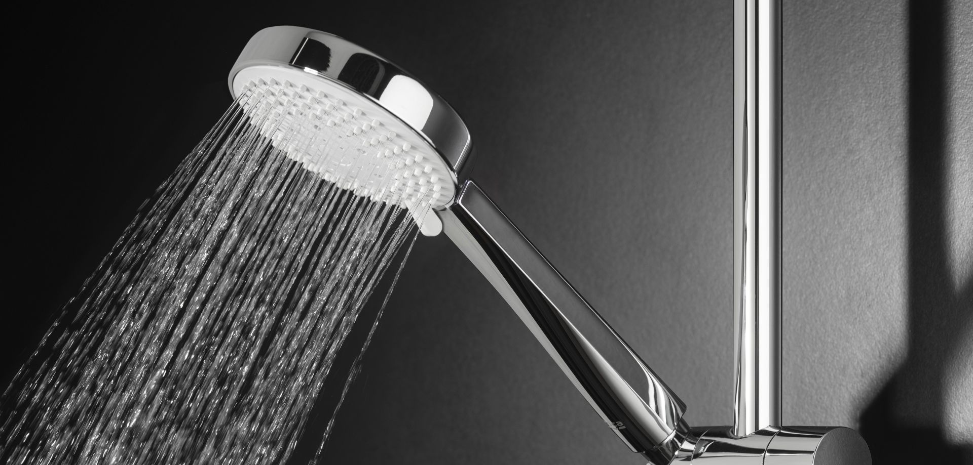 Dusch-Set Stella 80 1F – Mit Handbrause, 70 Cm Wandstange & Flexschlauch (Chrom, Ø 80 Mm)