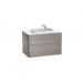 Unik - mueble base de dos cajones y lavabo de Fineceramic®